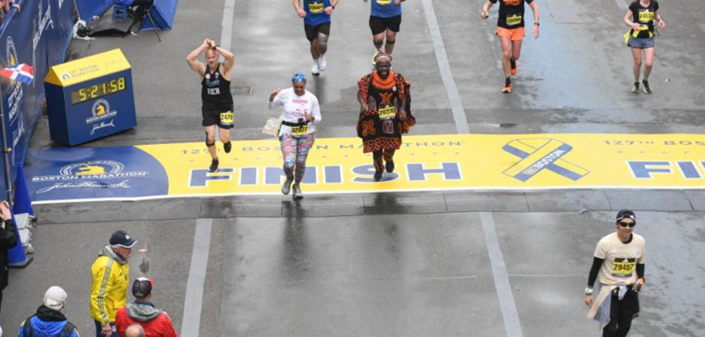 5hrs Plus On The Track: Afowiri Fondzenyuy Thanks Donors, Supporters After Finishing Boston Marathon