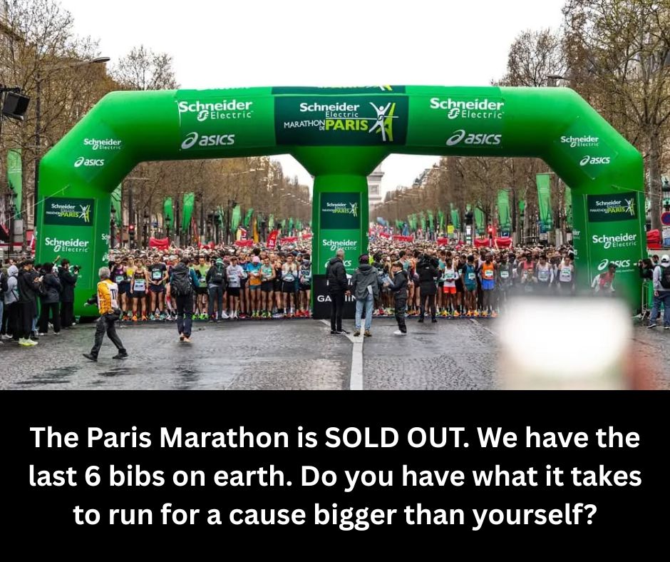 Paris Marathon 2026 charity bibs